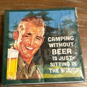 20 napkins Camping theme